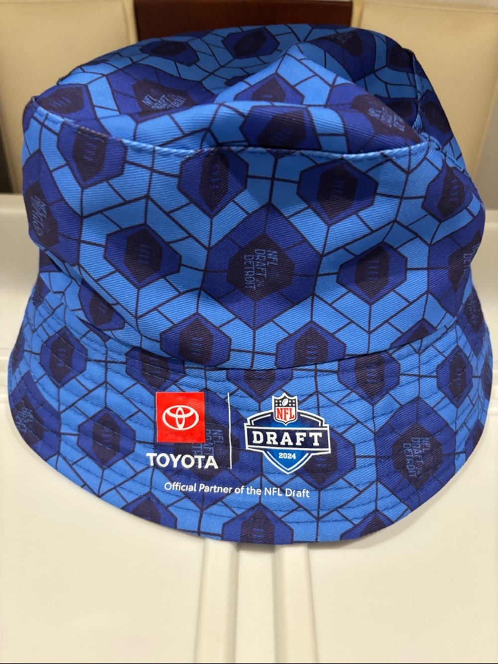 NFL Blue Patterned Draft 2024 Bucket Hat